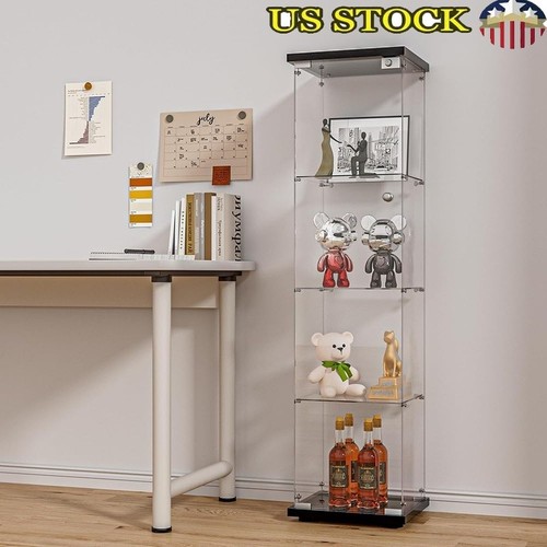 Lockable glass display cabinet - glass,