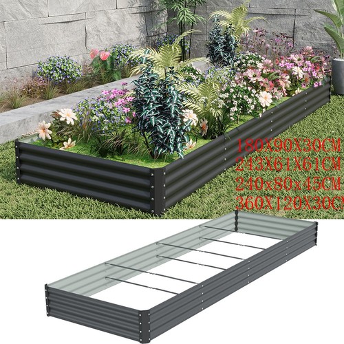 Metal raised garden - garden, bed