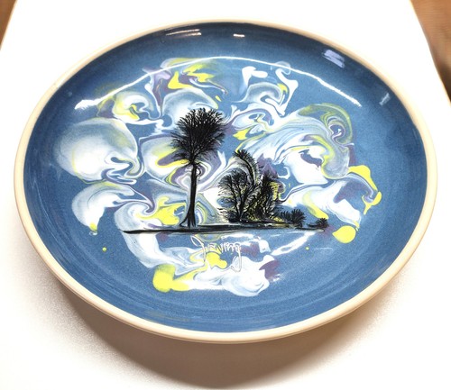 Boscastle studio pottery plate - boscastle,