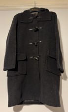 Montgomery England Women’s Size 10 Black Classic Horn Duffel Coat Italian Wool