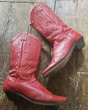 Vintage Red Leather Cowboy