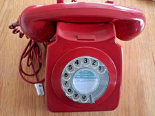 RED RETRO DIAL PHONE WORKING
