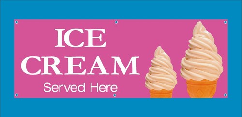 Ice cream pvc printed banner - cream,