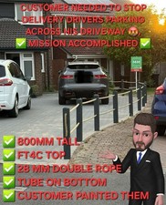 Wooden Post and Rope Kit, Timber Picket Fence, Rope Barrier, No Dig, Timber Post