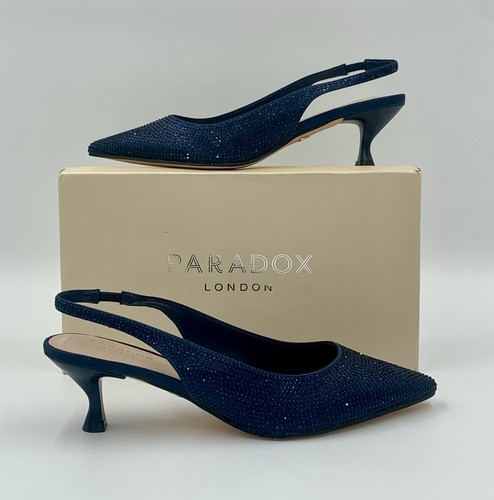 Ladies low heel sling - ladies, back