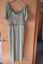 Eva Green Fat Face Green Jumpsuit Size 20 Short Leaf Pattern
