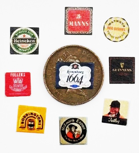 Dolls house card beer drink - dolls,