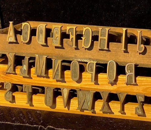 Brass stamp letter finishing - stamp,