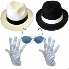 Michael Jackson Fancy Dress Kit (Hat, Gloves & Glasses) King of Pop Costume