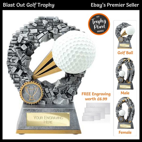 Golf ball trophy male - trophy,
