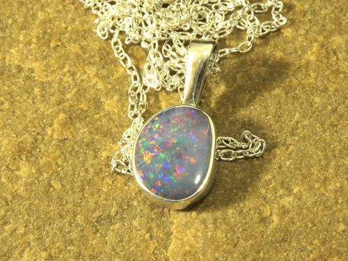 Multicolour opal pendant