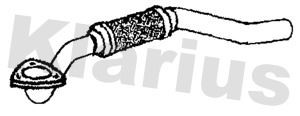 Exhaust pipe front fits opel - pipe,