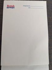 British Airways 1982 Writing A5 Writing Pad, With 11 Sheets Plus Blotting Paper.
