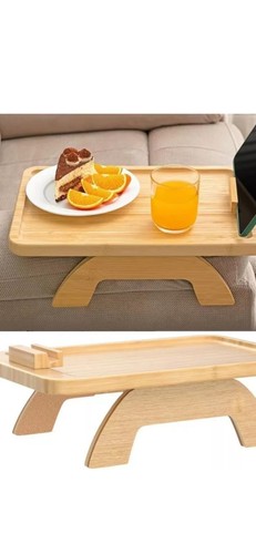Wooden sofa arm rest tray - wooden,
