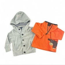 Gray and Orange Kids Hooded