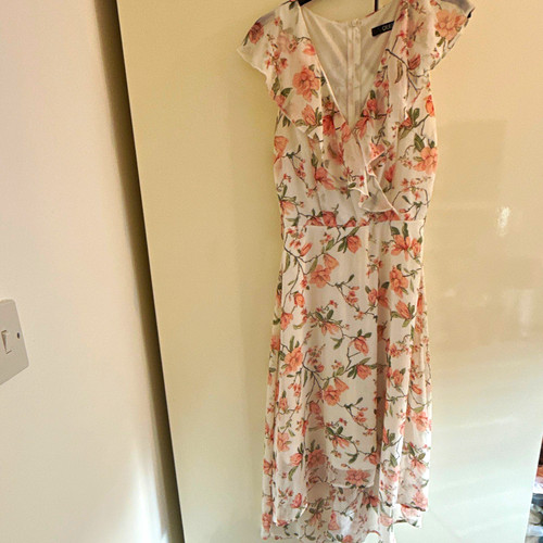 Quiz white floral - white, chiffon