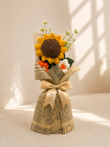 Handmade crochet sunflower - handmade,