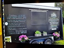 5.5 meter horsebox catering trailer with gas oven and hotplate