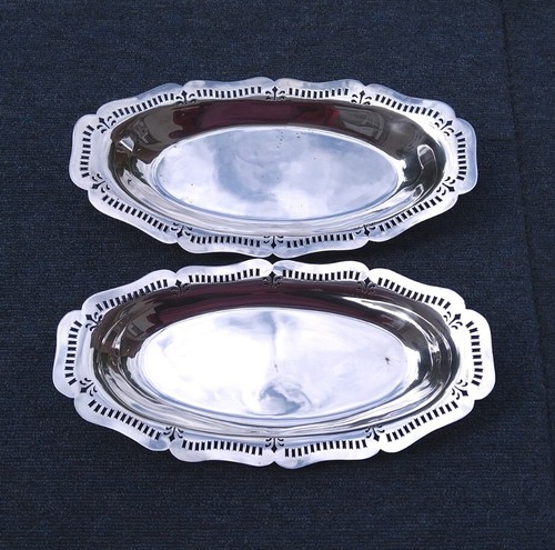 Pair silverplated epns - silverplated, oval