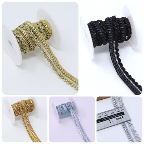 5cm wide metallic gota - wide, &