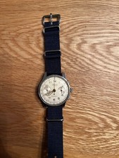 Pre 1950s Tevo Mens Chronograph. Silver Dial Manual 