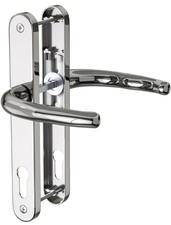 Bwintech 1 Set Polished Chrome UPVC Door Handle Set Stainless Steels 304, 92mm 