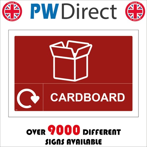 Sign cardboard recycling - sign,