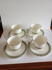 Royal Doulton 'Rondelay' Set of 4 Tea Cups and Saucers. 2 Sets Available. VGC.
