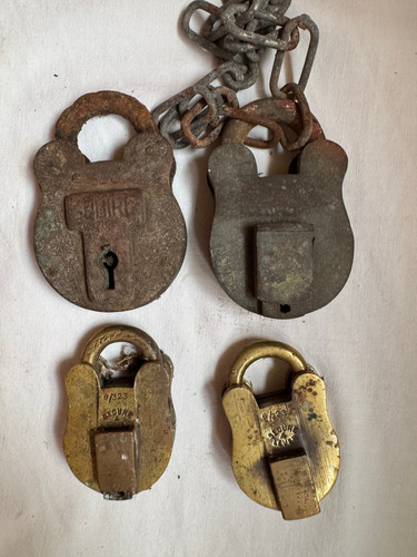 Four vintage antique brass - brass, &