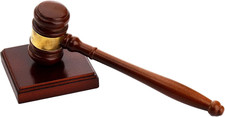 Brown Wooden Gavel and Block