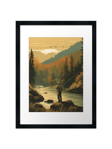 Vintage fly fishing framed - vintage,