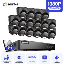 ANNKE 1080P CCTV System 2MP Security Camera 5MP 8CH 16CH H.265+ DVR 24/7 Record