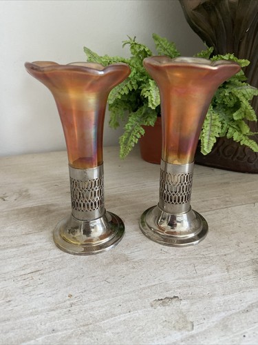 Pair vintage iridescent - of,