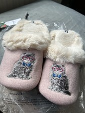 Joules Cat Slippers Pink New