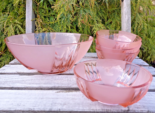 Vintage rose pink glass - rose,