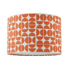 Modern Orange Geometric Linen