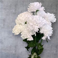 Artificial Carnation Flower Bunch – 12 Heads Faux Silk Flowers