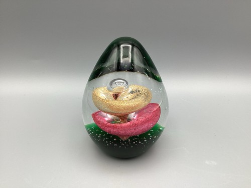 Vintage art glass paperweight - vintage,