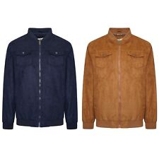 Mens Faux Suede Grandad Collar