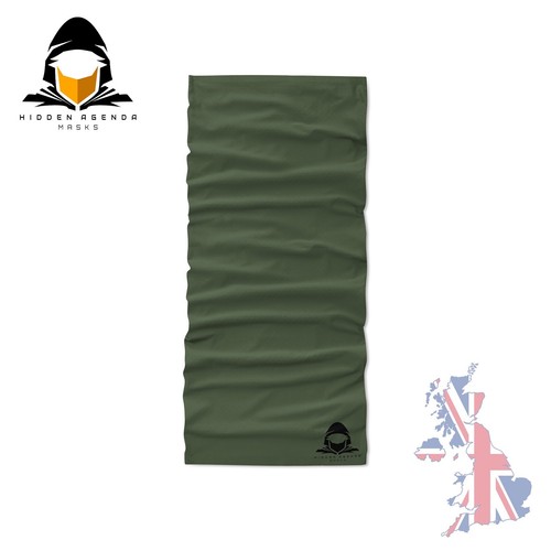 Army green snood face shield - green,