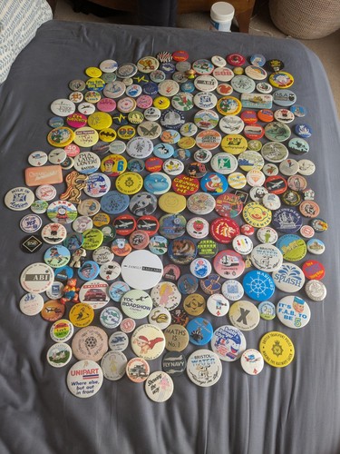 205 vintage pin - vintage, badge