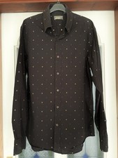 Ted Baker Brown Long Sleeve Spot Shirt Mens Size 3 Medium Retro