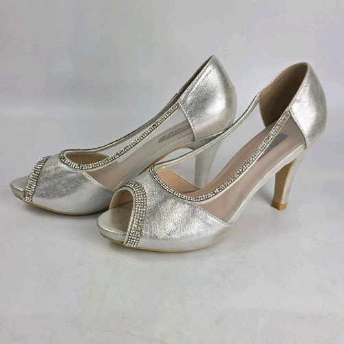 Quiz silver metallic diamante - silver,