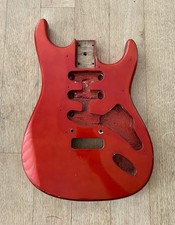 Metallic red strat body. Made