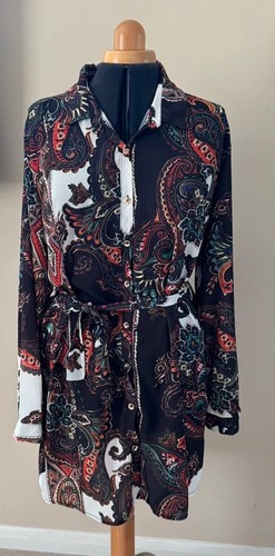 Boohoo paisley print belted - print,