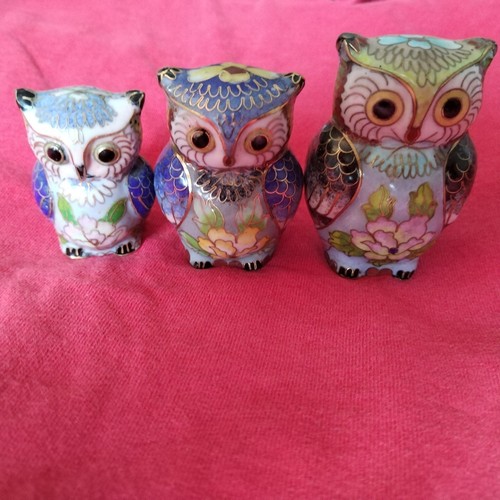 Porcelain owls ornaments 3 - porcelain,