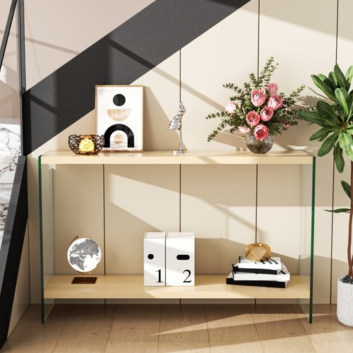 Modern glass console table - glass,