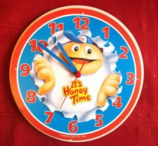 RARE - SUGAR PUFFS HONEY MONSTER " Its Honey Time "  22cm Wall Clock