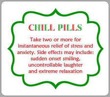 Chill Pills Stickers Funny