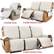 1-3 Seat Recliner Mat Sofa Protector Chair Throw Covers Armchair Couch Slipcover